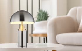 Tischleuchte Atoma, nickel