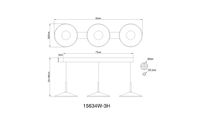 LED-Pendelleuchte Lampone, weiß, 3-flammig