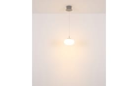 LED-Pendelleuchte Quintara, weiß/nickel, inkl. Höhenverstellung