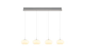 LED-Pendelleuchte Quintara, weiß/nickel, inkl. Höhenverstellung