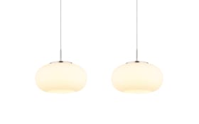 LED-Pendelleuchte Quintara, weiß/nickel, inkl. Höhenverstellung