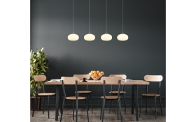 LED-Pendelleuchte Quintara, weiß/nickel, inkl. Höhenverstellung