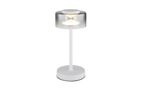 LED-Tischleuchte Belinda, weiß/rauchfarbig