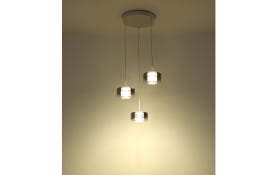 LED-Pendelleuchte Belinda, weiß/rauchfarbig