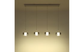 LED-Pendelleuchte Belinda, weiß/rauchfarbig