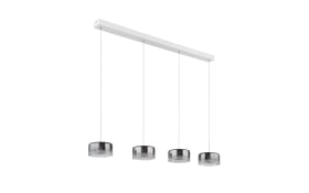 LED-Pendelleuchte Belinda, weiß/rauchfarbig