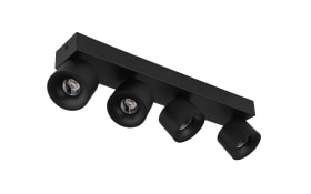 Deckenleuchte Rae, schwarz, 4-flammig