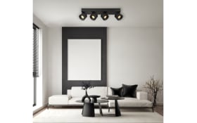 Deckenleuchte Rae, schwarz, 4-flammig