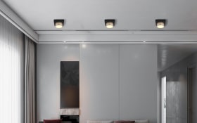 LED-Deckenleuchte Raymond, schwarz/goldfarbig