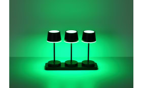 Akku-Tischleuchte Dawson, schwarz, 3er Set