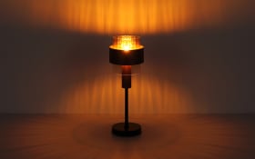 Tischleuchte Milley, schwarz/bronze