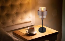 Tischleuchte Milley, schwarz/bronze