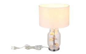 Tischleuchte Ginko, weiß/klar