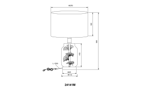 Tischleuchte Ginko, weiß/klar