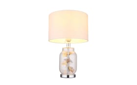 Tischleuchte Ginko, weiß/klar