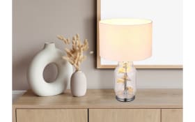 Tischleuchte Ginko, weiß/klar