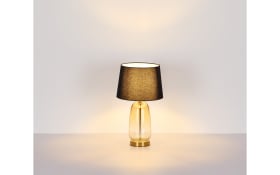 Tischleuchte Classy, amberfarbig/schwarz