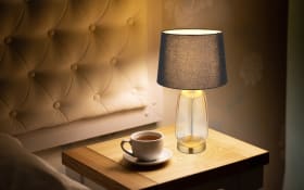 Tischleuchte Classy, amberfarbig/schwarz