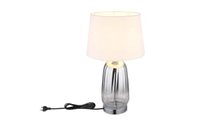 Tischleuchte Classy, silberfarbig/weiß