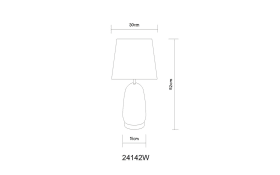 Tischleuchte Classy, silberfarbig/weiß