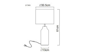 Tischleuchte Elden, goldfarbig/schwarz