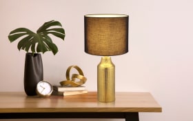 Tischleuchte Elden, goldfarbig/schwarz