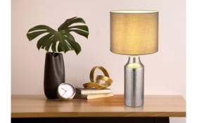 Tischleuchte Elden, silberfarbig/grau