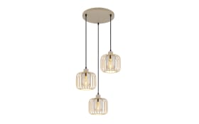 Pendelleuchte Alfred, sandfarbig, 3-flammig