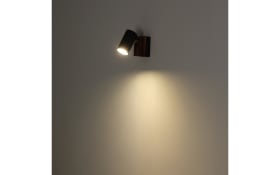 Wandleuchte Kayden, dunkelbraun/schwarz