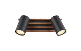 Deckenleuchte Kayden, dunkelbraun/schwarz, 2-flammig