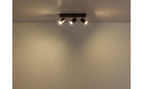 Deckenleuchte Kayden, dunkelbraun/schwarz, 3-flammig