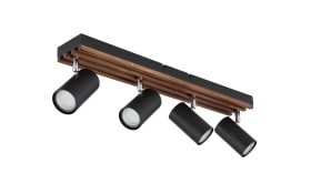 Wandleuchte Kayden, dunkelbraun/schwarz, 4-flammig