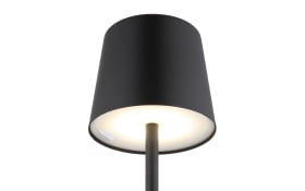 Akku-Tischleuchte Furri, schwarz/goldfarbig