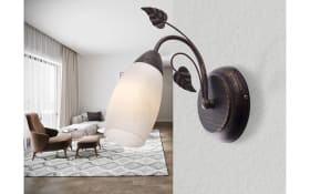 Wandleuchte Venezia, rostfarbig/Alabaster