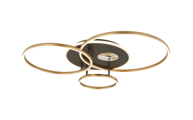 LED-Deckenleuchte Invertina, goldfarbig, inkl. Fernbedienung 