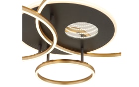 LED-Deckenleuchte Invertina, goldfarbig, inkl. Fernbedienung 