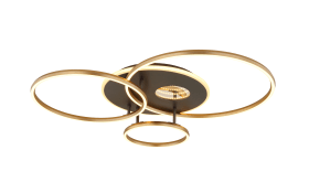 LED-Deckenleuchte Invertina, goldfarbig, inkl. Fernbedienung 