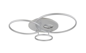 LED-Deckenleuchte Invertina, silberfarbig, inkl. Fernbedienung 