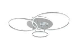 LED-Deckenleuchte Invertina, silberfarbig, inkl. Fernbedienung 