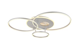 LED-Deckenleuchte Invertina, silberfarbig, inkl. Fernbedienung 