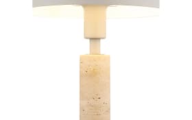 Tischleuchte Janie, sandfarbig/Travertine-Nachbildung