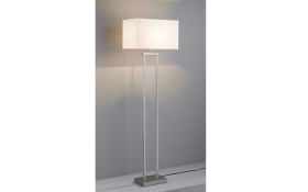 LED-Standleuchte Domo, nickel/weiß, 150 cm