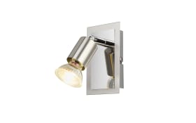 LED-Wandleuchte Bob II, nickel, 12 cm