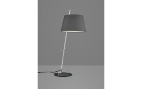 Tischleuchte Mondo Ganto, silber/anthrazit, 63 cm