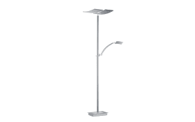 LED-Standleuchte Duo, Chrom/Nickel, 182 cm