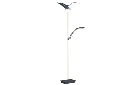 LED-Standleuchte Delara, champagner/schwarz, 182 cm