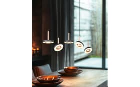 Pendelleuchte Guano, coffee/schwarz, 5-flammig