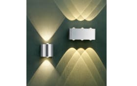 LED Wandleuchte Wales, nickel matt, 9 cm