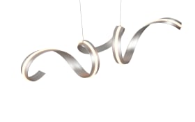 LED-Pendelleuchte Cinque Cisenna, nickelfarbig