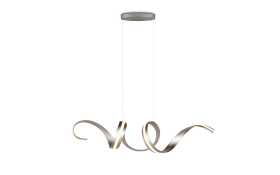 LED-Pendelleuchte Cinque Cisenna, nickelfarbig